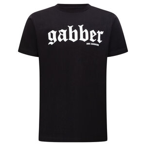 100% Hardcore 100% Hardcore T-Shirt 'GABBER' Zwart/Wit 100% Hardcore 100% Hardcore T-Shirt 'GABBER' Zwart/Wit