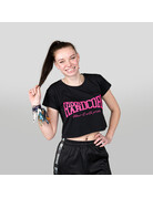 100% Hardcore 100% Hardcore Frauen Cropped T-shirt (Black/Pink)