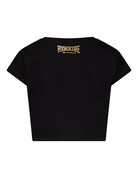 100% Hardcore 100% Hardcore Dames Cropped T-shirt 'Essential' (Black/Gold)