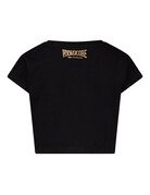 100% Hardcore 100% Hardcore Frauen Cropped T-shirt 'Essential' (Black/Gold)