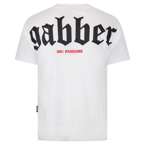 100% Hardcore 100% Hardcore T-Shirt 'Gabber' Big Logo (White)