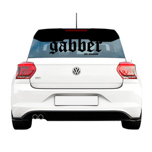100% Hardcore 100% Hardcore Grote Autosticker 'GABBER' 60x30 cm (Zwart) 100% Hardcore 100% Hardcore Grote Autosticker 'GABBER' 60x30 cm (Zwart)