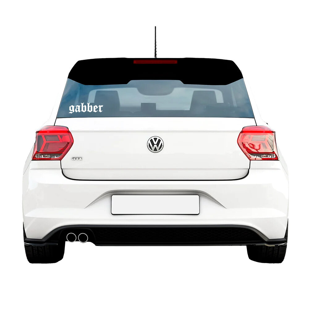 100% Hardcore 100% Hardcore Car Mini Sticker 'Gabber' (White)