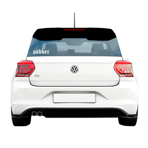 100% Hardcore 100% Hardcore Car Mini Sticker 'Gabber' (White)