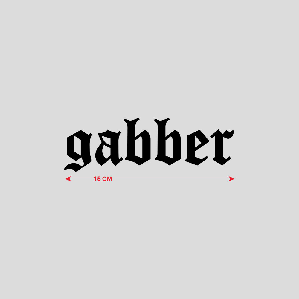 100% Hardcore 100% Hardcore Car Mini Sticker 'Gabber' (Black)