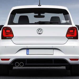 100% Hardcore 100% Hardcore Car Mini Sticker (White)