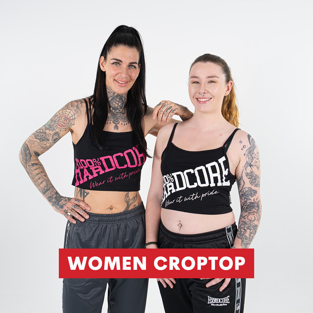 100% Hardcore 100% Hardcore Cropped Tanktop Tilted (Black/White)