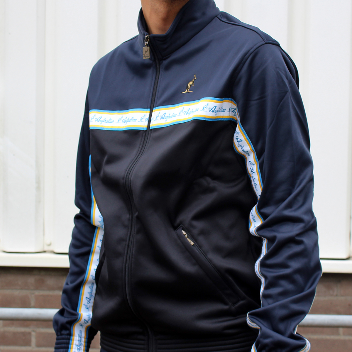 Australian Duo Jacket with Cyan Tape 3.0 (Navy) - Gabberwear