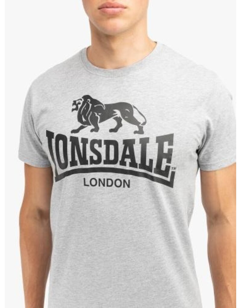 Lonsdale Lonsdale T-shirt 'Loscoe' 2-Pack (Marl Grey/Black)