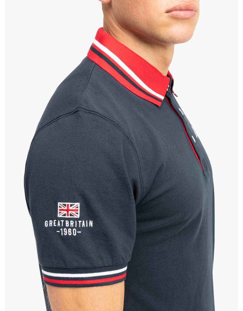 Lonsdale Lonsdale Polo 'Ellers Grove' (Navy/Red)