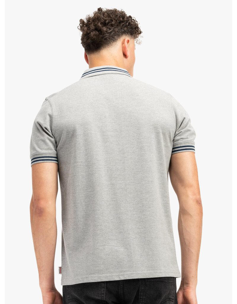 Lonsdale Lonsdale Polo 'Markham' (Marl Grey/Navy)