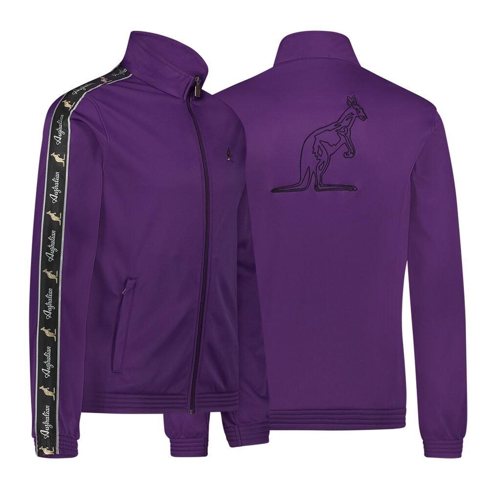 Australian Australian Slim Fit Big Logo Jacket met zwarte bies 3.0 (Violet)