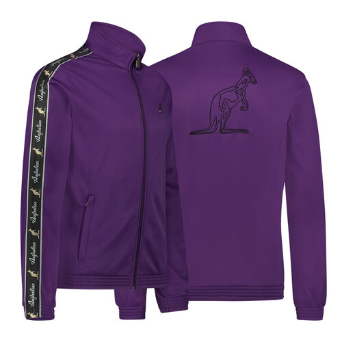 Australian Australian Slim Fit Big Logo Jacket met zwarte bies 3.0 (Violet)