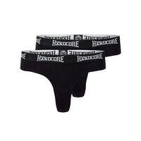 100% Hardcore Dames String 2-Pack (Black)