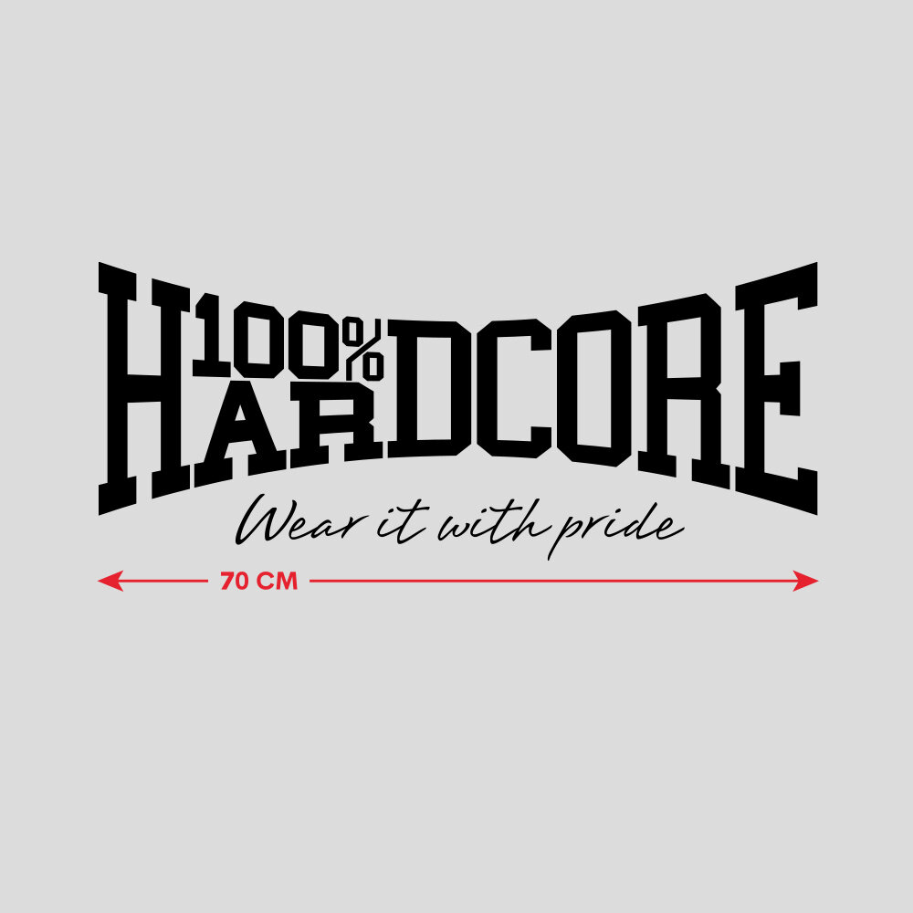 100% Hardcore 100% Hardcore Car Sticker (Logo Black)