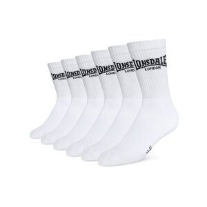 Lonsdale Lonsdale Sportsocken 6er-Pack Weiß/Schwarz Lonsdale Lonsdale Sportsocken 6er-Pack Weiß/Schwarz