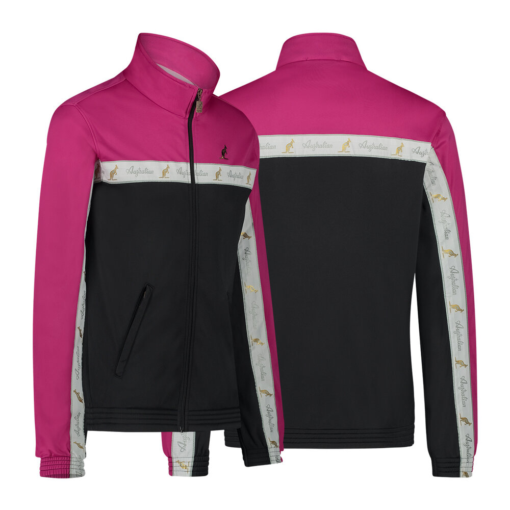 Australian Australian Duo Jacket met witte bies 3.0 (Fuxia) - Verbeterde pasvorm