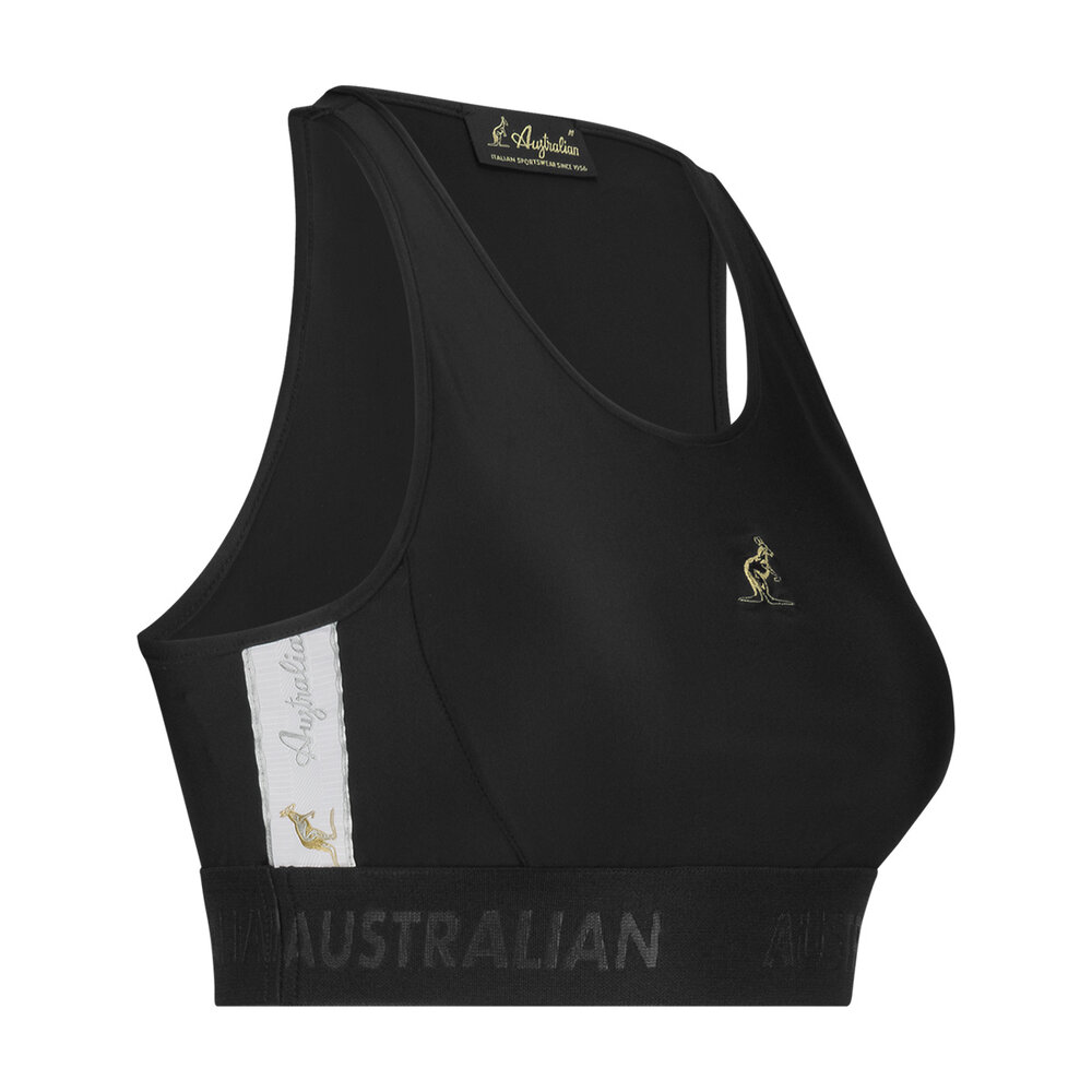 Australian Australian Girl Sport Tank Top mit Weißes Seitenstreifen 3.0 (Black)