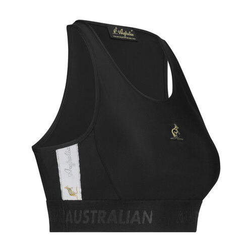 Australian Australian Girl Sport Tank Top mit Weißes Seitenstreifen 3.0 (Black)