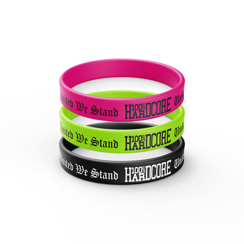 100% Hardcore 100% Hardcore Silikonarmbänder (3-pack)