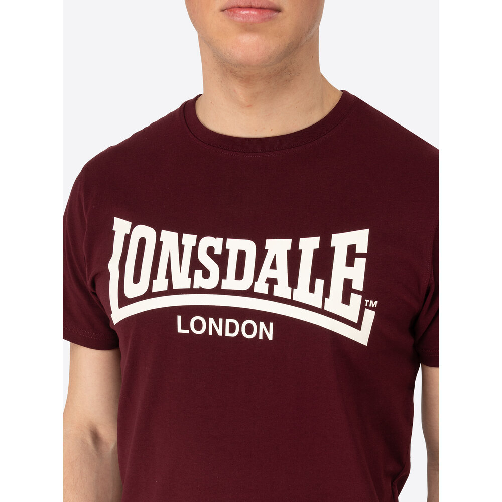 Lonsdale Lonsdale T-shirt 'Fullwood' (Oxblood/Ecru)