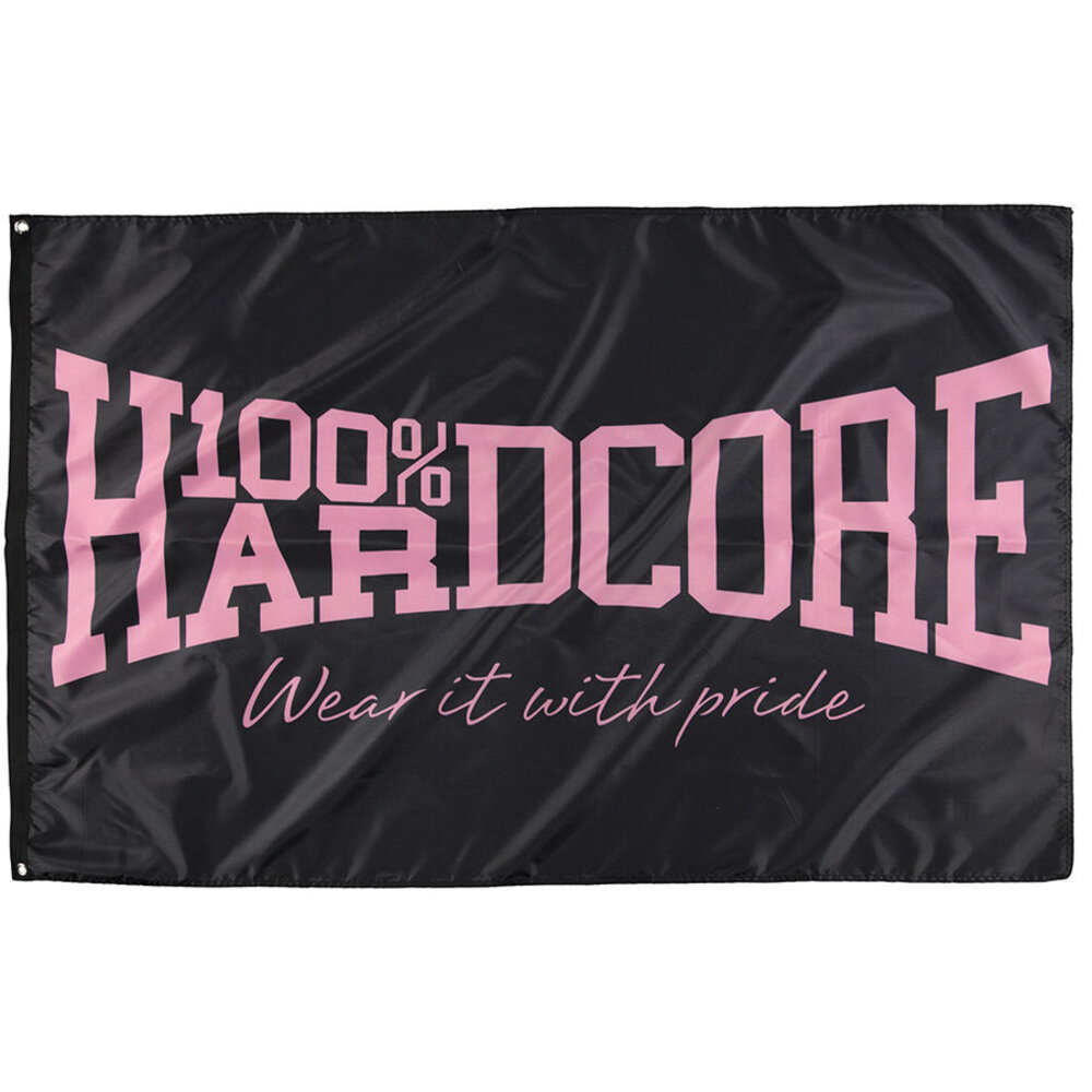100% Hardcore 100% Hardcore Vlag 'Wear It With Pride' (Black/Pink)