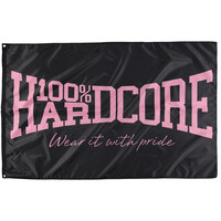 100% Hardcore Vlag 'Wear It With Pride' (Black/Pink)