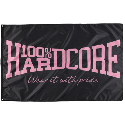 100% Hardcore 100% Hardcore Vlag 'Wear It With Pride' (Black/Pink)