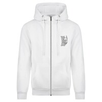 100% Hardcore Kapuzenjacke mit Reißverschluss 'Negative' (White)