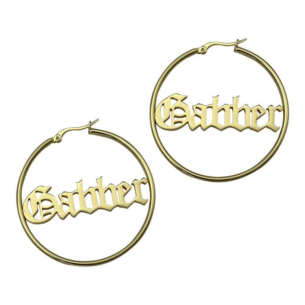 100% Hardcore 100% Hardcore Ohrringe 'Gabber' (Gold) 5CM 100% Hardcore 100% Hardcore Ohrringe 'Gabber' (Gold) 5CM