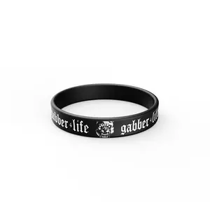 100% Hardcore 100% Hardcore Polsbandje 'Gabber 4 Life' (Zwart)