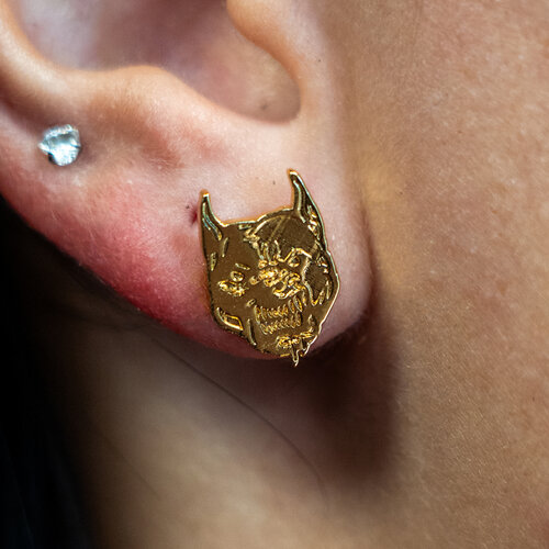 100% Hardcore 100% Hardcore Oorbellen 'Branded Rage' (Gold)