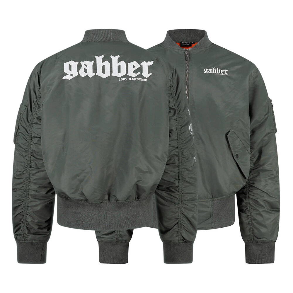 100% Hardcore 100% Hardcore Bomber Jacket 'Gabber' (Army Green)