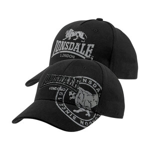 Lonsdale Lonsdale Kappe 'Leiston' Doppelpack (Black)