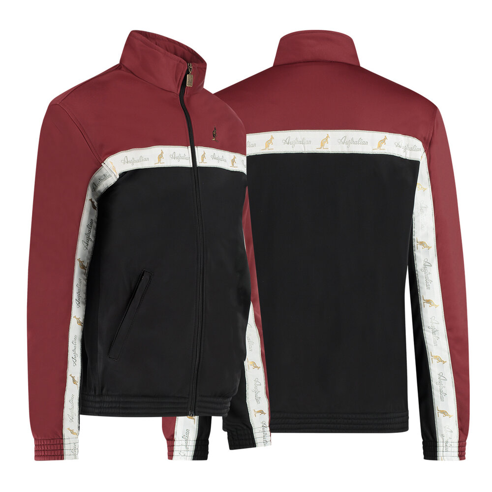 Australian Australian Duo Jacket met witte bies 3.0 (Bordeaux/White)