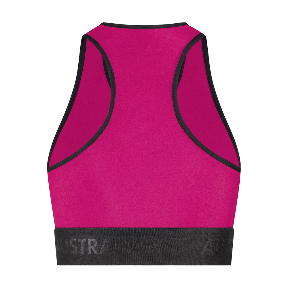 Australian Australian Girl Sport Tank Top mit Schwarzem Seitenstreifen 3.0 (Fuxia)