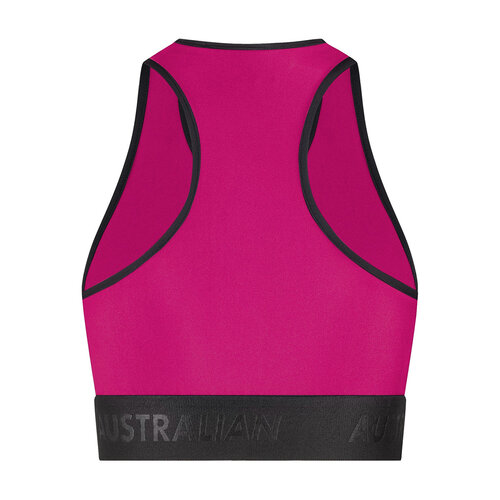 Australian Australian Girl Sport Tank Top mit Schwarzem Seitenstreifen 3.0 (Fuxia)