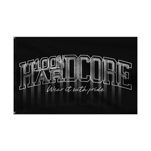 100% Hardcore 100% Hardcore Flag 'Faded' Black 100% Hardcore 100% Hardcore Flag 'Faded' Black