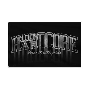 100% Hardcore 100% Hardcore Vlag 'Faded' Zwart