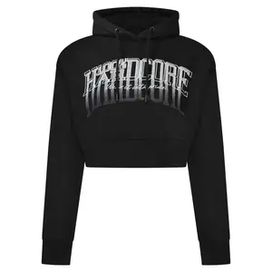 100% Hardcore 100% Hardcore Women Cropped Hoodie 'Faded'