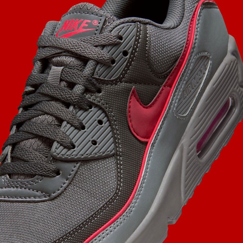 Nike Nike Air Max 90 Premium (Iron Grey/University Red) Nike Nike Air Max 90 Premium (Iron Grey/University Red)