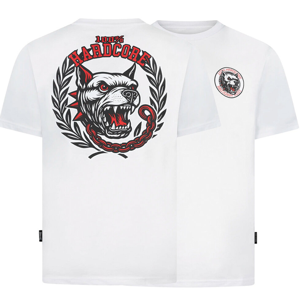 100% Hardcore 100% Hardcore T-shirt 'Unleashed' (White)