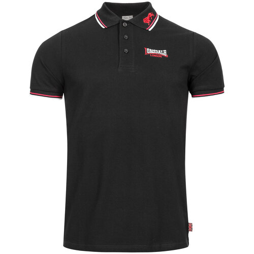 Lonsdale Lonsdale Slim Fit Polo 'Lion' (Black/Red) Lonsdale Lonsdale Slim Fit Polo 'Lion' (Black/Red)
