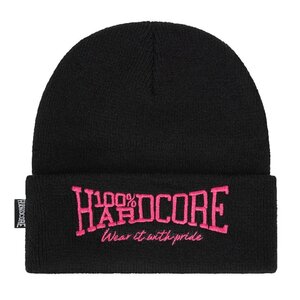 100% Hardcore 100% Hardcore Beanie 'Essential' Schwarz/Rosa