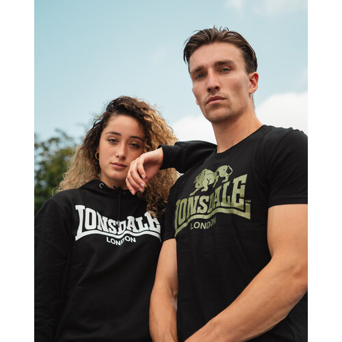 Lonsdale Lonsdale T-Shirt 'Logo' (Black/Olive) Lonsdale Lonsdale T-Shirt 'Logo' (Black/Olive)