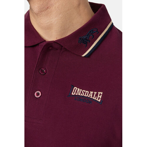 Lonsdale Lonsdale Slim Fit Polo 'Lion' (Oxblood Red) Lonsdale Lonsdale Slim Fit Polo 'Lion' (Oxblood Red)