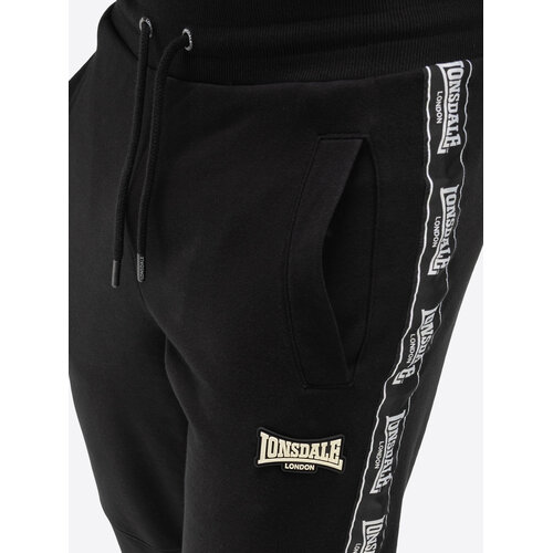 Lonsdale Lonsdale Jogginghose Schmale Passform 'Tenston' (Black)