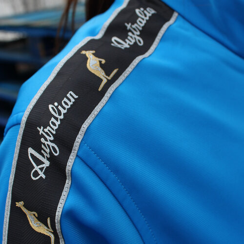 Australian Australian Slim Fit Track Jacket with tape 2.0 (Capri Blue/Black)