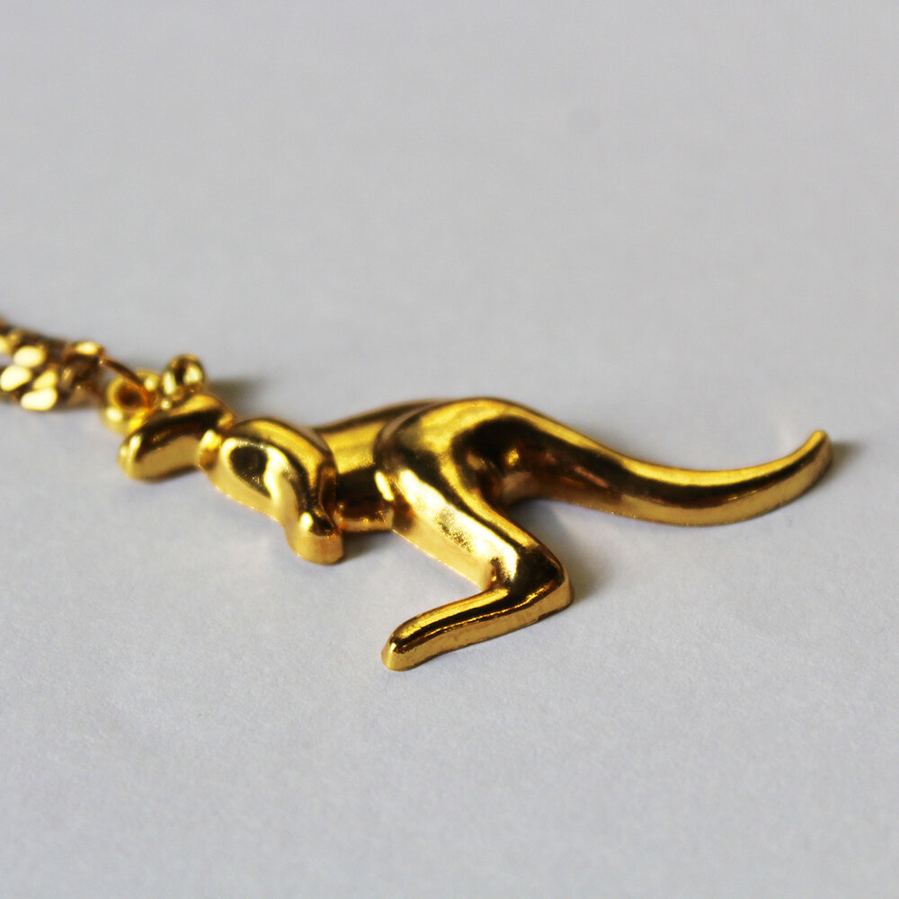 Gabberwear Kangaroo Necklace 50 cm (Gold)