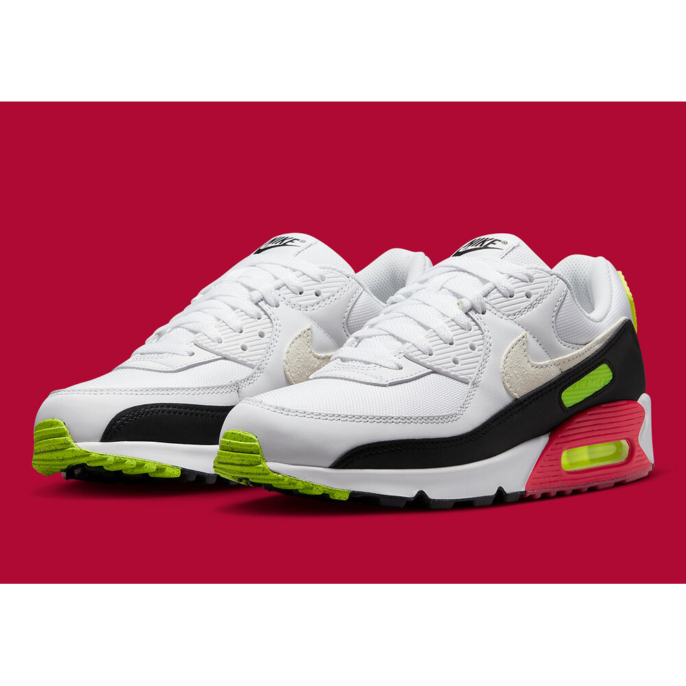 Nike Nike Air Max 90 (White/Black Volt/Rush Pink)